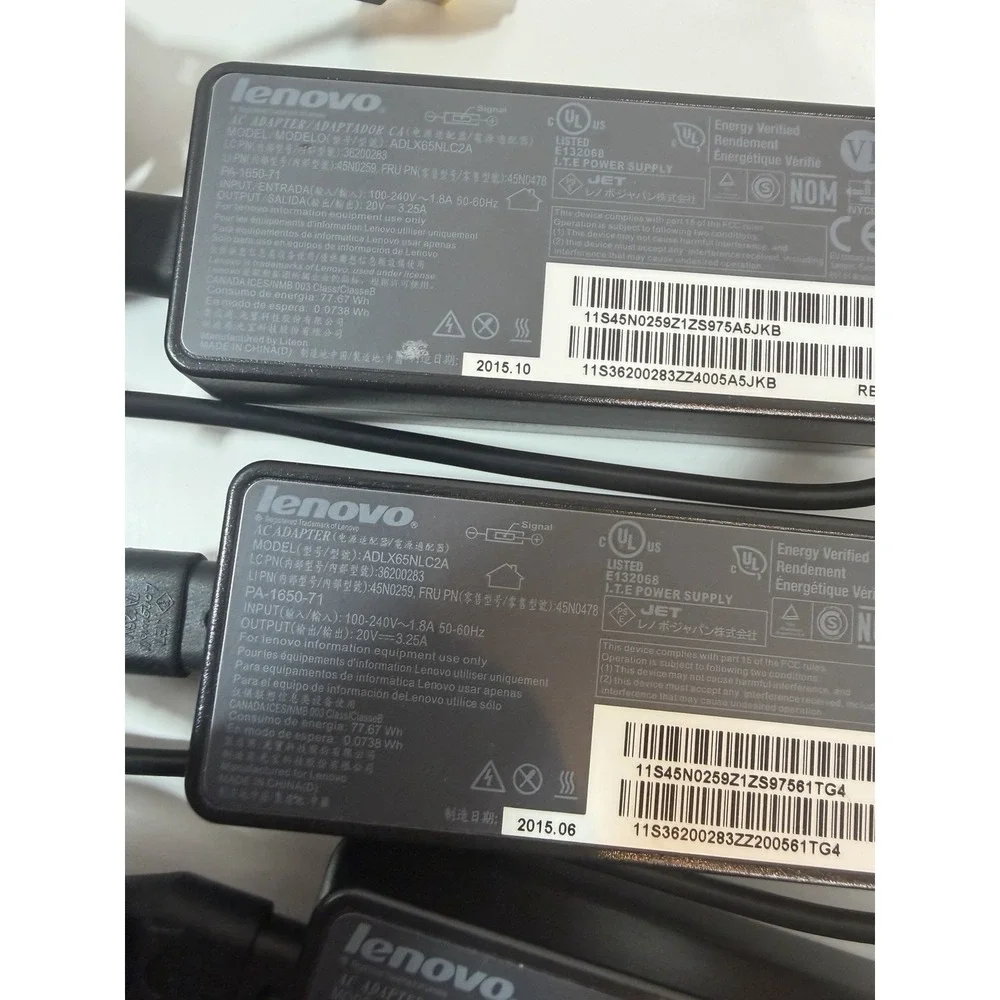 Lot of 19 Lenovo Laptop AC Adapters Mixed 45W 65W 90W 135W 170W OEM Chargers
